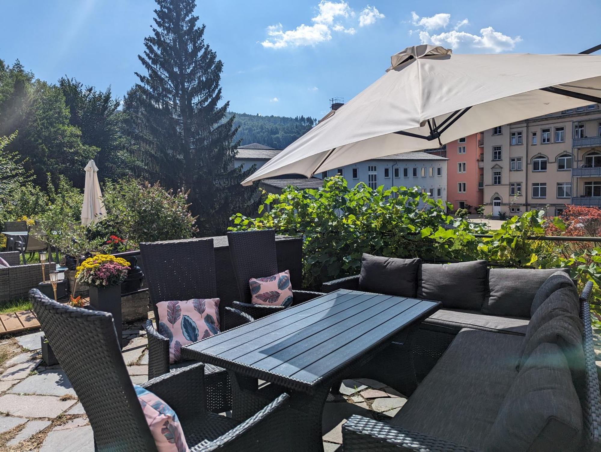 Hw2B - Urlaubsmagie - Wohlfuehlwohnung Mit Balkon, Pool, Sauna & Terrasse 赛博尼茨 外观 照片
