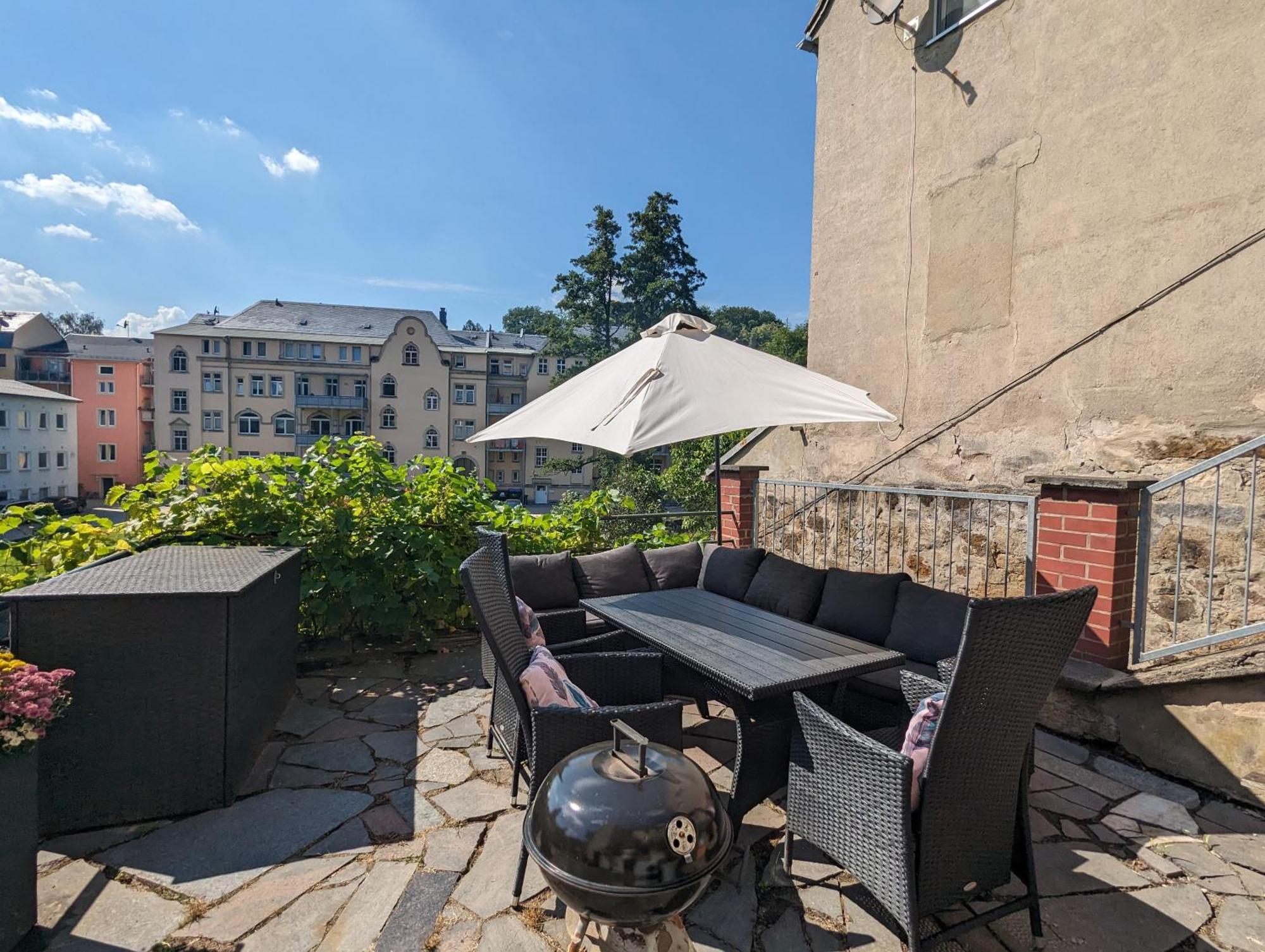 Hw2B - Urlaubsmagie - Wohlfuehlwohnung Mit Balkon, Pool, Sauna & Terrasse 赛博尼茨 外观 照片