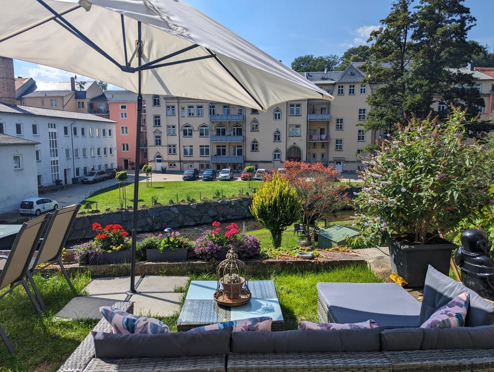 Hw2B - Urlaubsmagie - Wohlfuehlwohnung Mit Balkon, Pool, Sauna & Terrasse 赛博尼茨 外观 照片