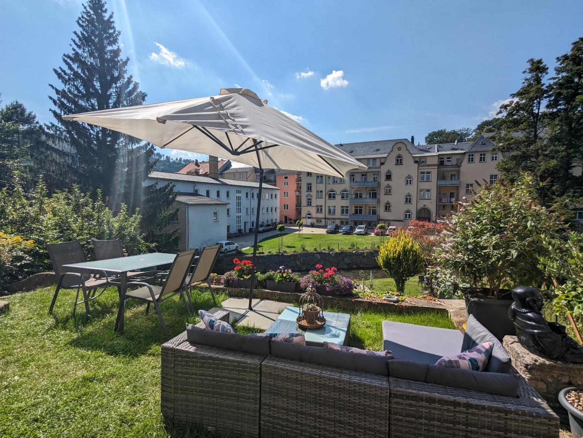 Hw2B - Urlaubsmagie - Wohlfuehlwohnung Mit Balkon, Pool, Sauna & Terrasse 赛博尼茨 外观 照片