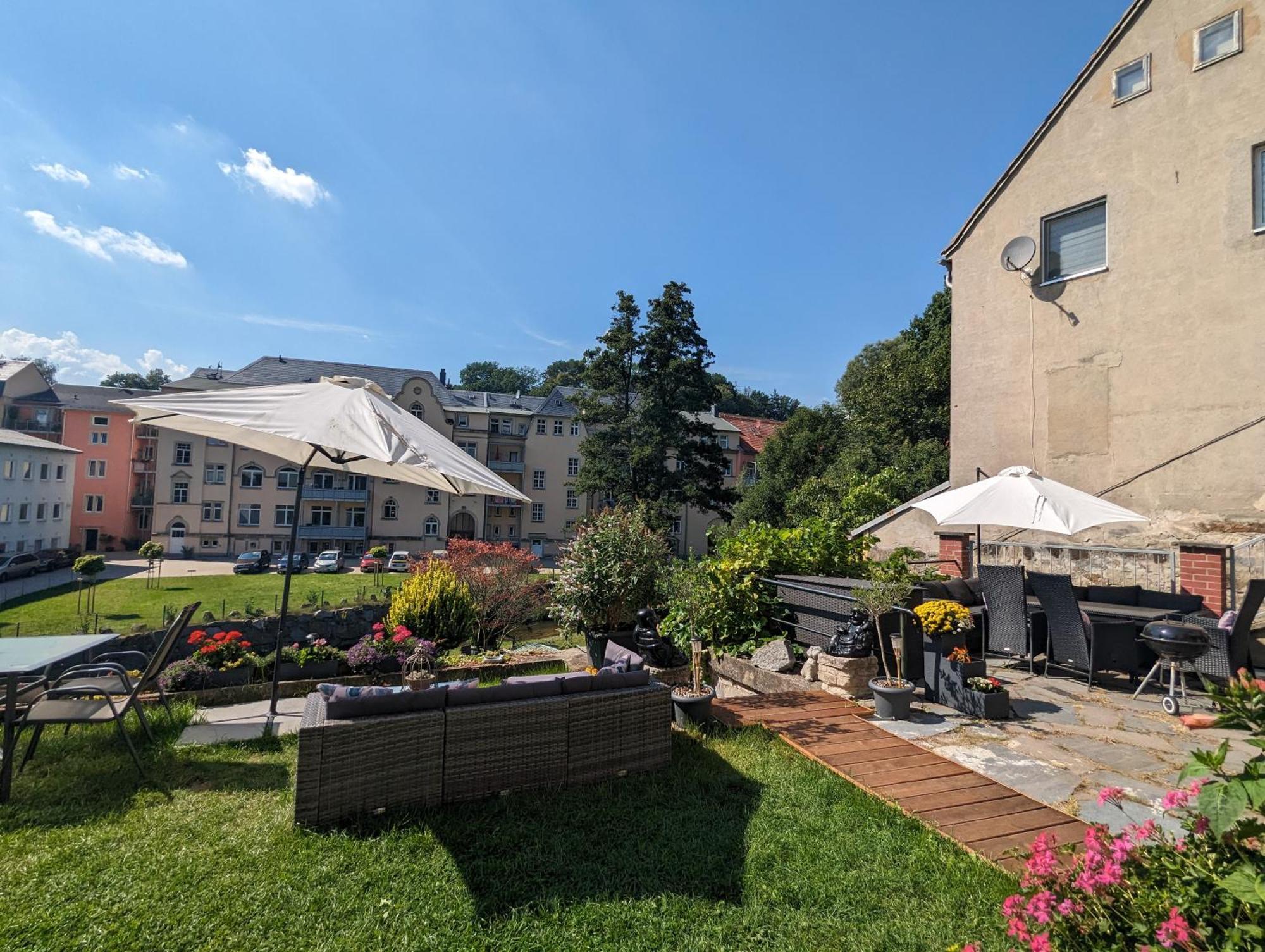 Hw2B - Urlaubsmagie - Wohlfuehlwohnung Mit Balkon, Pool, Sauna & Terrasse 赛博尼茨 外观 照片