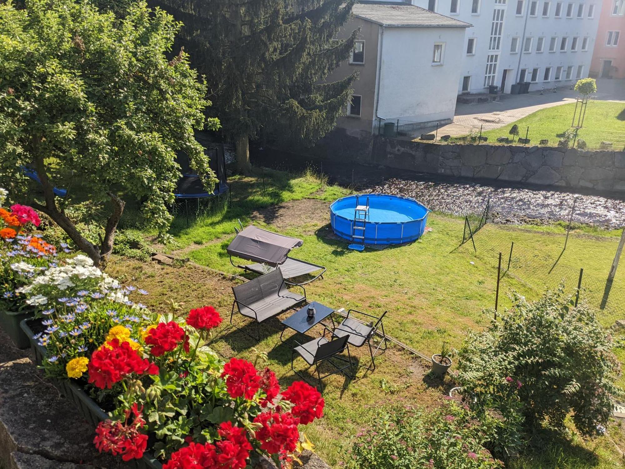 Hw2B - Urlaubsmagie - Wohlfuehlwohnung Mit Balkon, Pool, Sauna & Terrasse 赛博尼茨 外观 照片