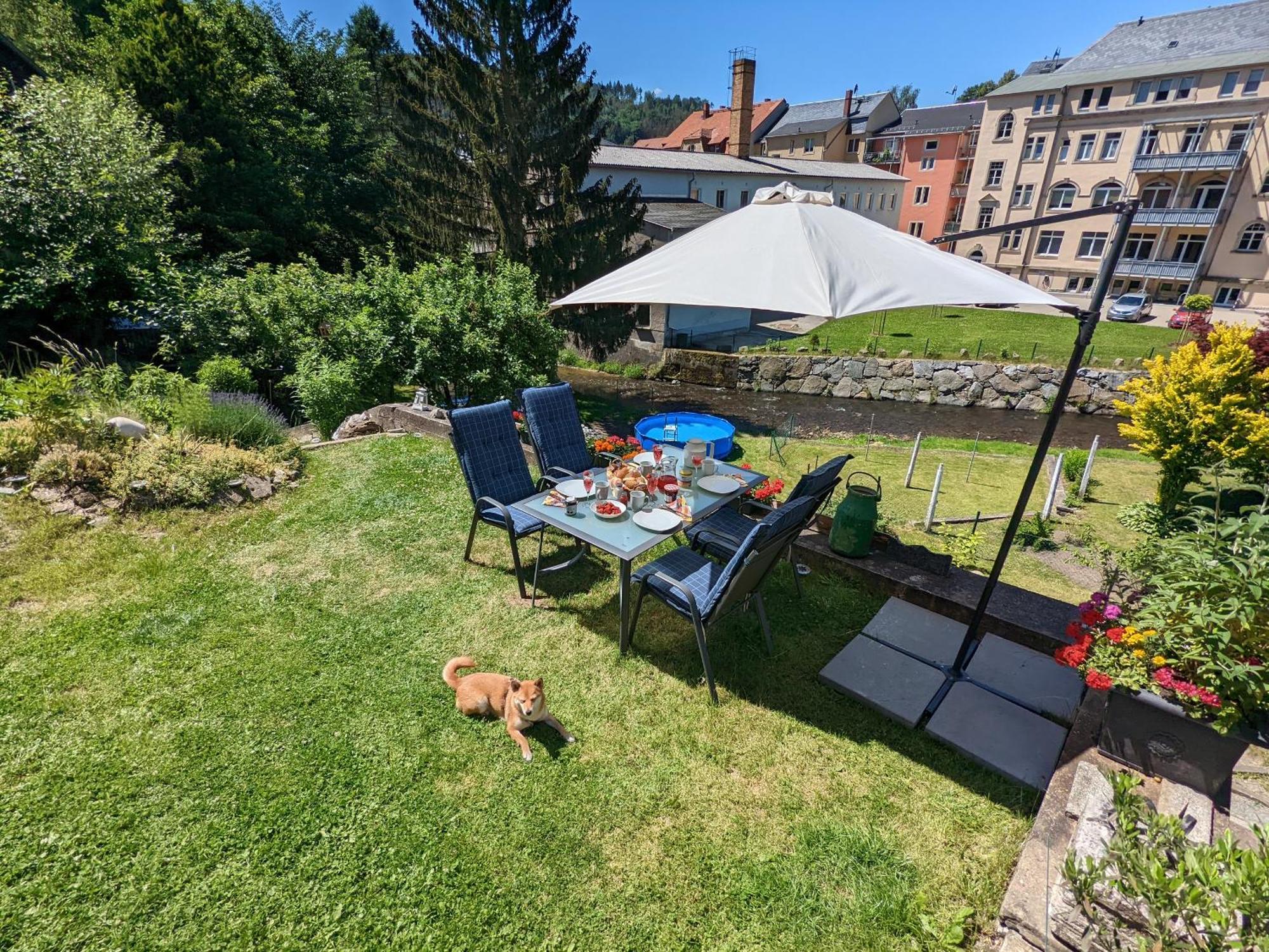 Hw2B - Urlaubsmagie - Wohlfuehlwohnung Mit Balkon, Pool, Sauna & Terrasse 赛博尼茨 外观 照片