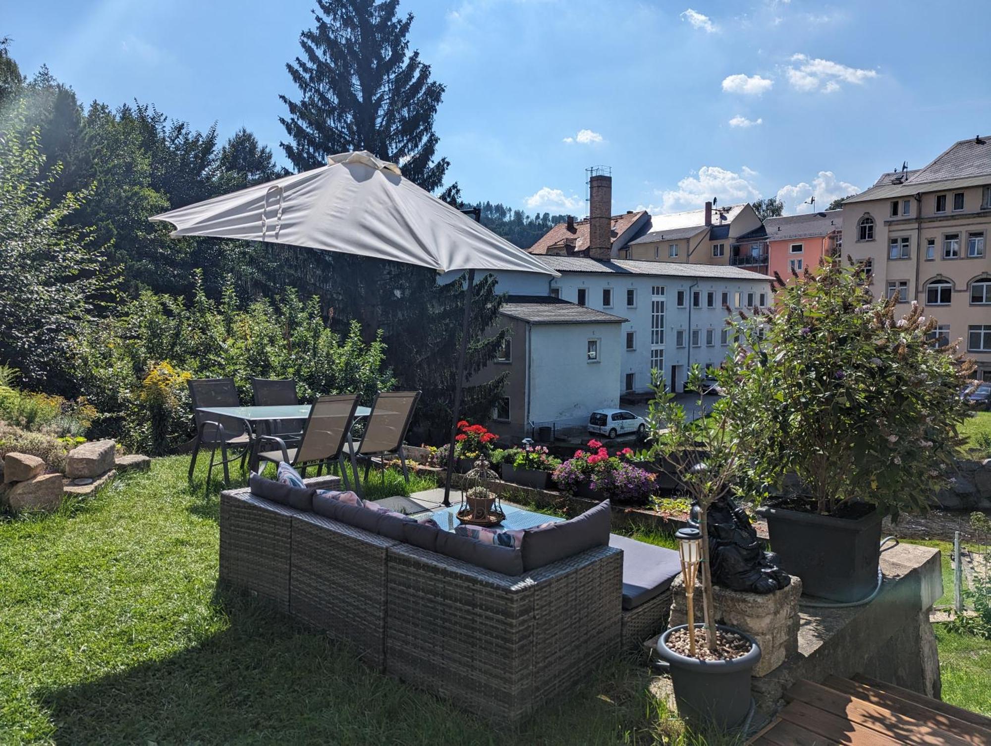 Hw2B - Urlaubsmagie - Wohlfuehlwohnung Mit Balkon, Pool, Sauna & Terrasse 赛博尼茨 外观 照片