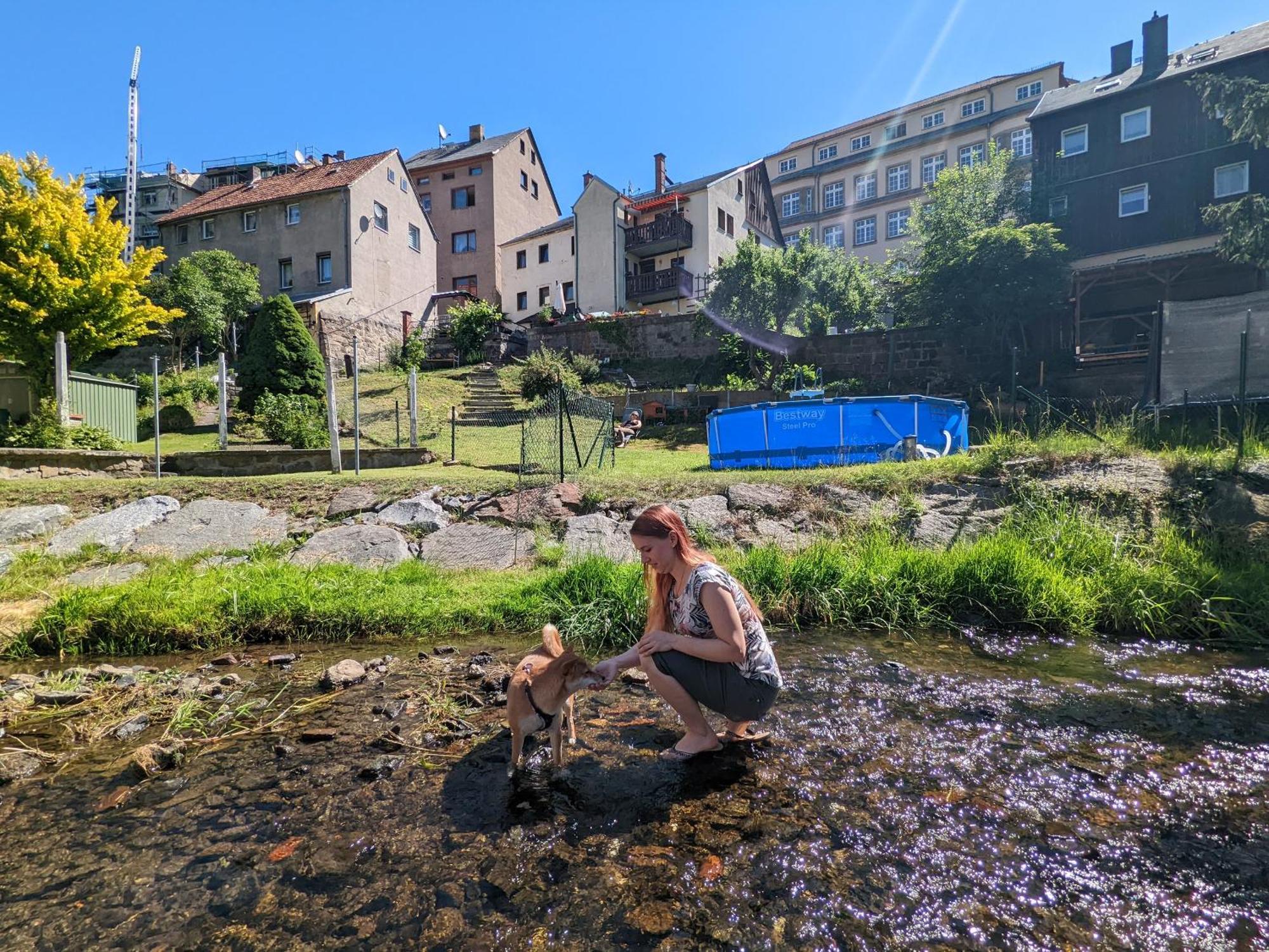 Hw2B - Urlaubsmagie - Wohlfuehlwohnung Mit Balkon, Pool, Sauna & Terrasse 赛博尼茨 外观 照片