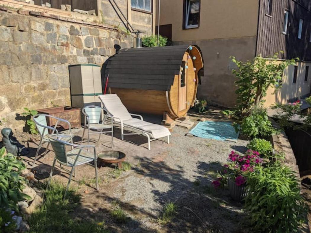 Hw2B - Urlaubsmagie - Wohlfuehlwohnung Mit Balkon, Pool, Sauna & Terrasse 赛博尼茨 外观 照片
