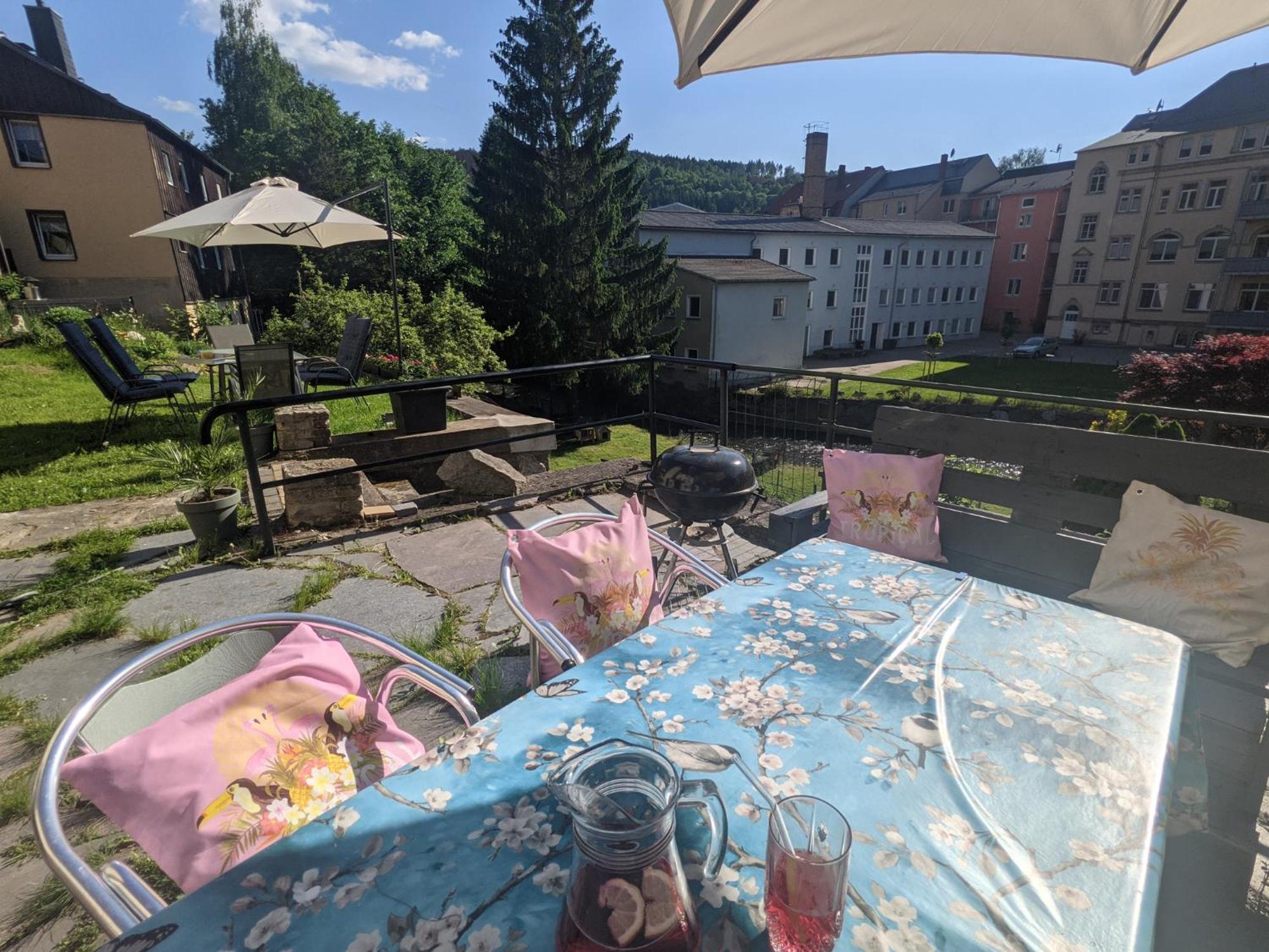 Hw2B - Urlaubsmagie - Wohlfuehlwohnung Mit Balkon, Pool, Sauna & Terrasse 赛博尼茨 外观 照片