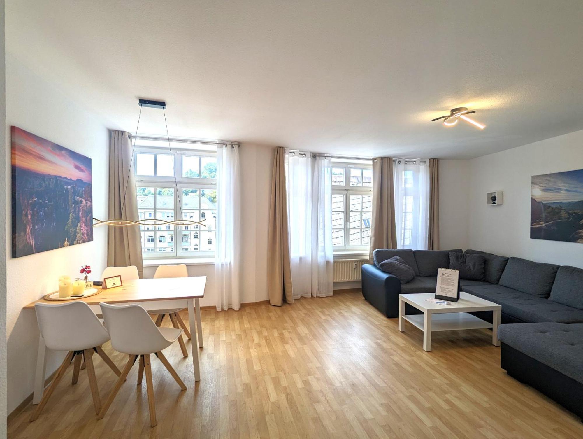 Hw2B - Urlaubsmagie - Wohlfuehlwohnung Mit Balkon, Pool, Sauna & Terrasse 赛博尼茨 外观 照片
