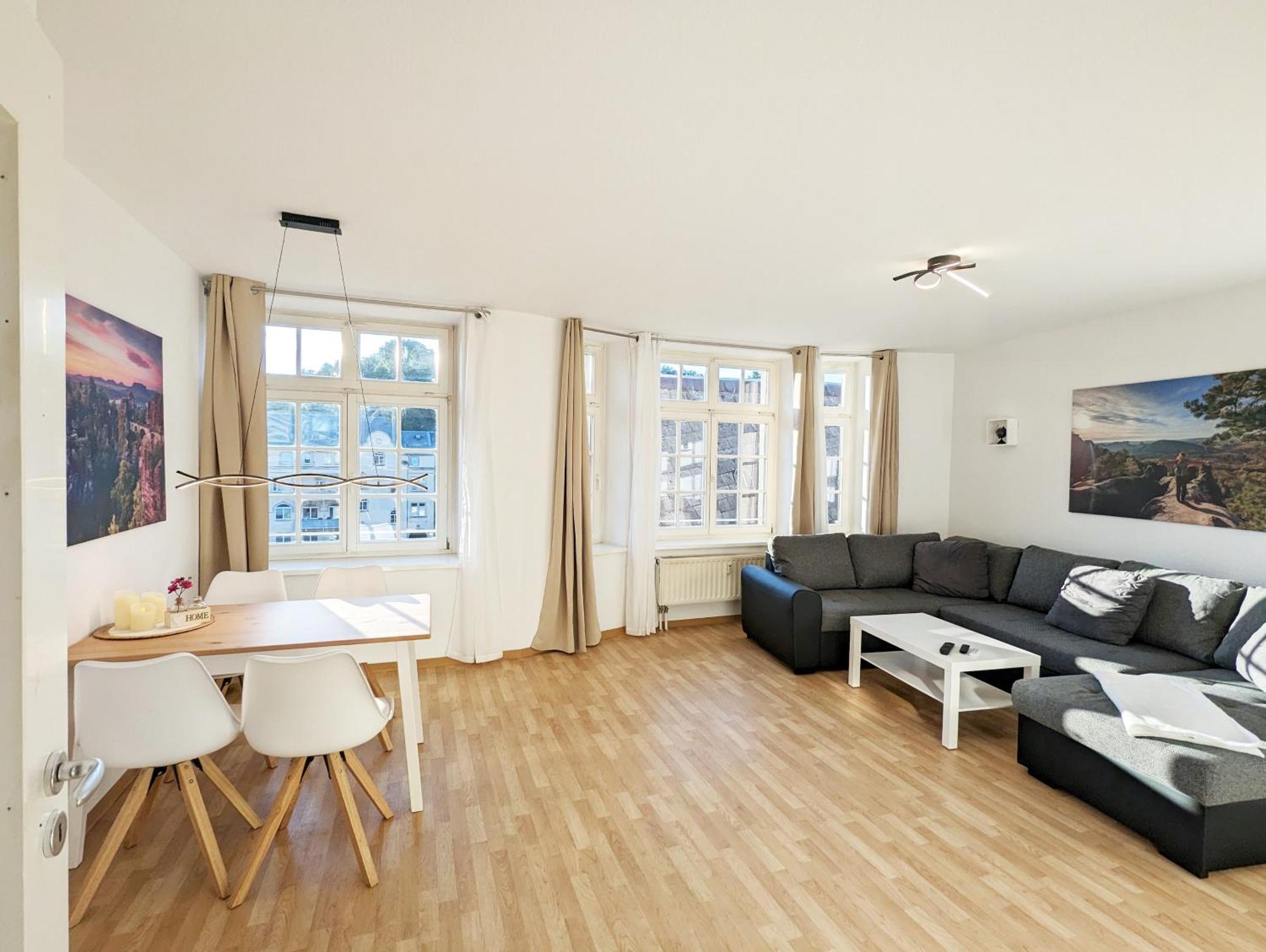 Hw2B - Urlaubsmagie - Wohlfuehlwohnung Mit Balkon, Pool, Sauna & Terrasse 赛博尼茨 外观 照片