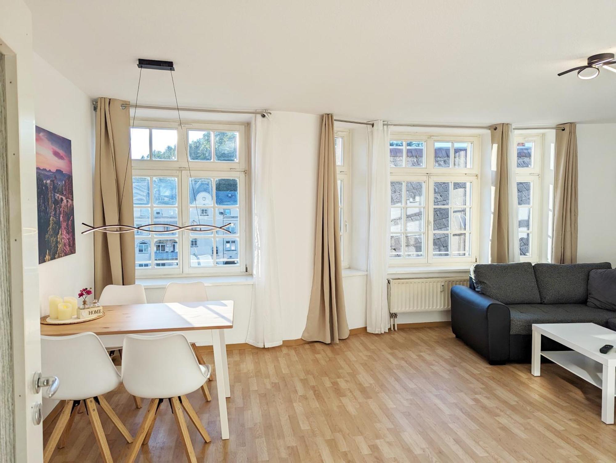 Hw2B - Urlaubsmagie - Wohlfuehlwohnung Mit Balkon, Pool, Sauna & Terrasse 赛博尼茨 外观 照片